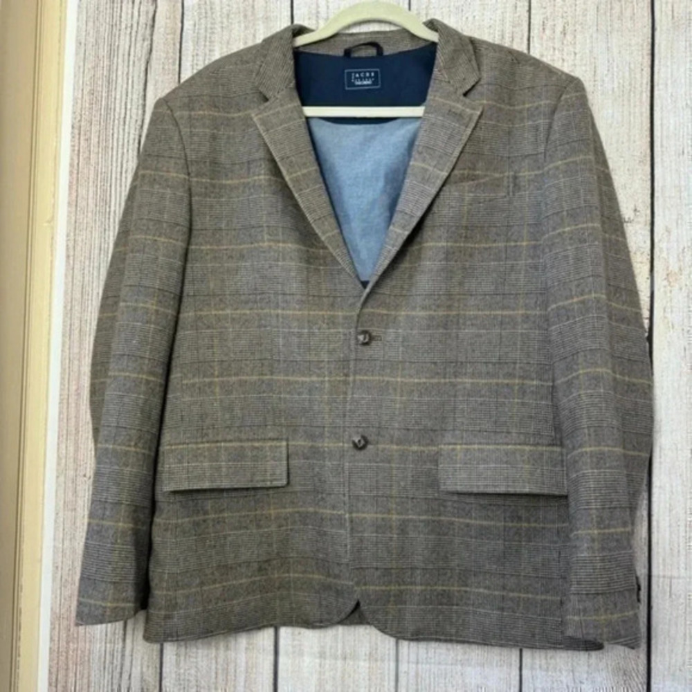 Jachs New York Tailoring Mens Tan Blazer Jacket size Large